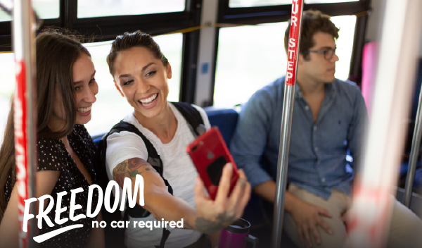 People riding the bus